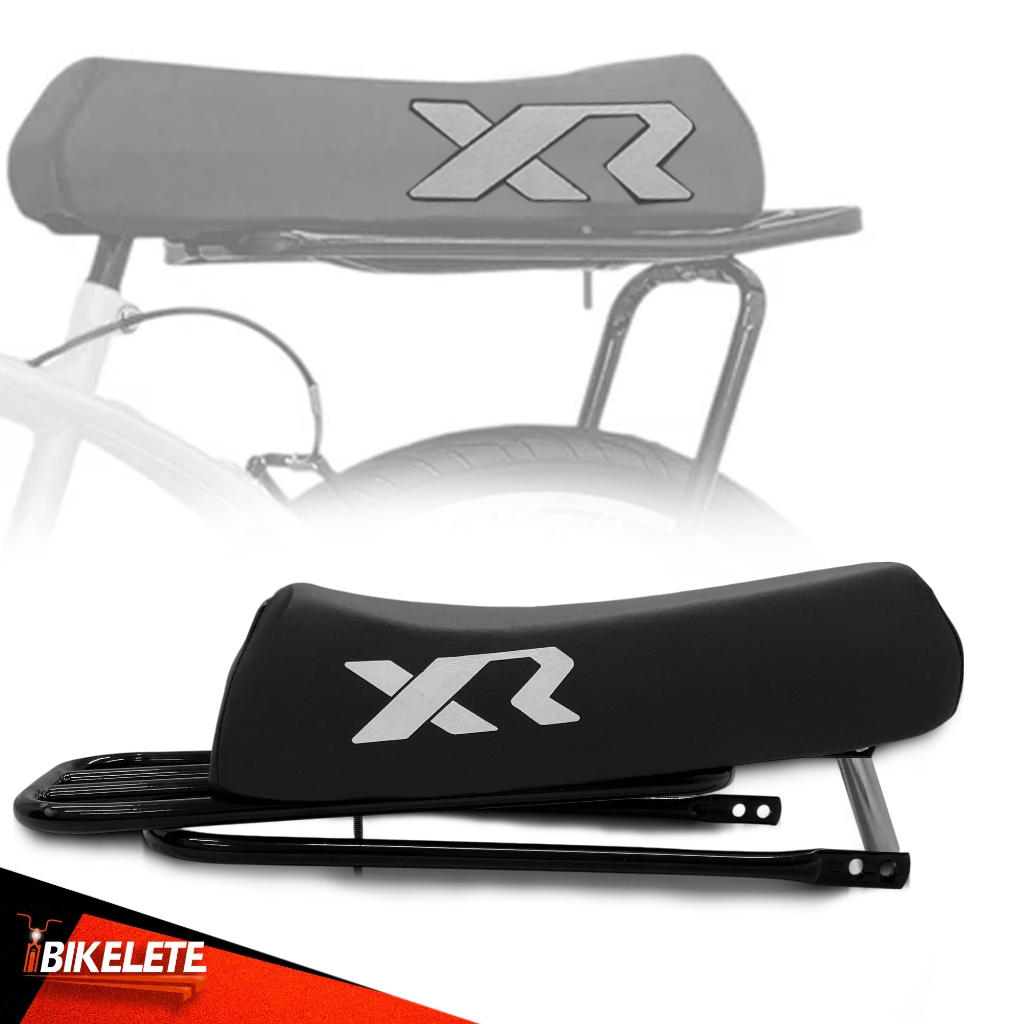 Banco Moby Preto Xr Bike Bikelete Aro 26 Bagageiro Rabetinha