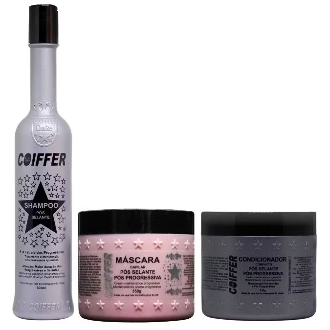 KIT PRATA COIFFER (3 UNIDADES)  - Pós Selagem, Pós Progressiva
