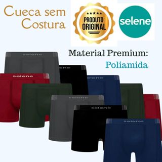 Kit Com Até 10 Cuecas Selene Original Sem Costura Perna mais Comprida Boxer Masculino em Oferta na Shopee