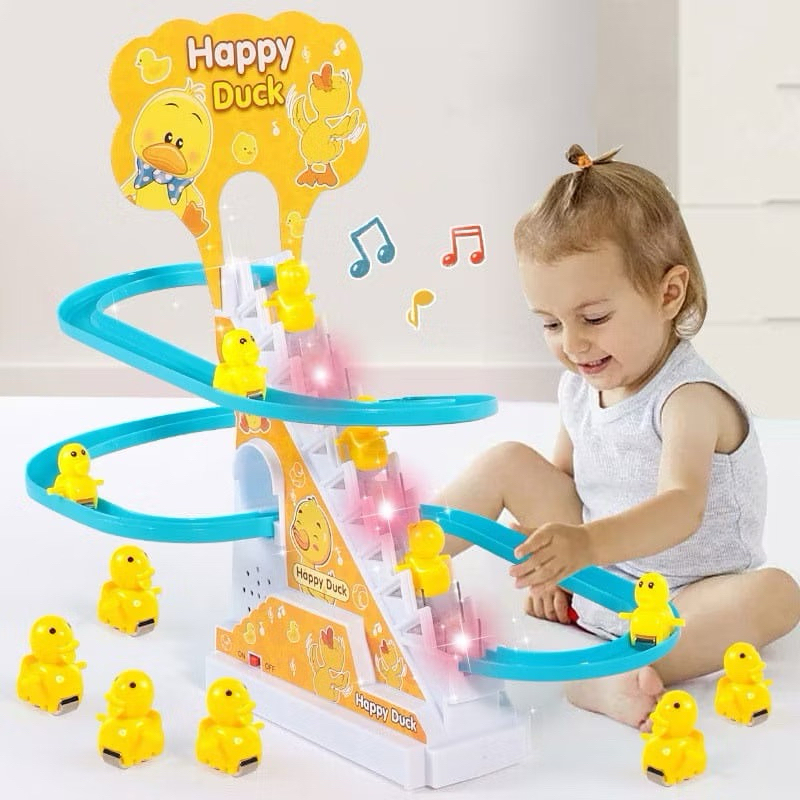 Playground infantil Animais Baby Escorregador Pato Infantil Menino Menina Criança Brinquedo Luz Som