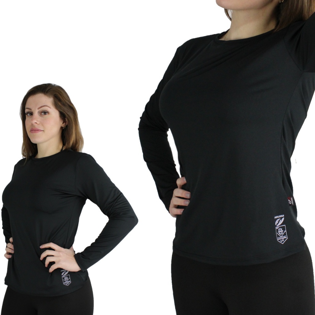 Camiseta Manga longa Proteçao Solar Uv50+ Feminina Drt-Fit c/ Elastano Termica Praia Piscina