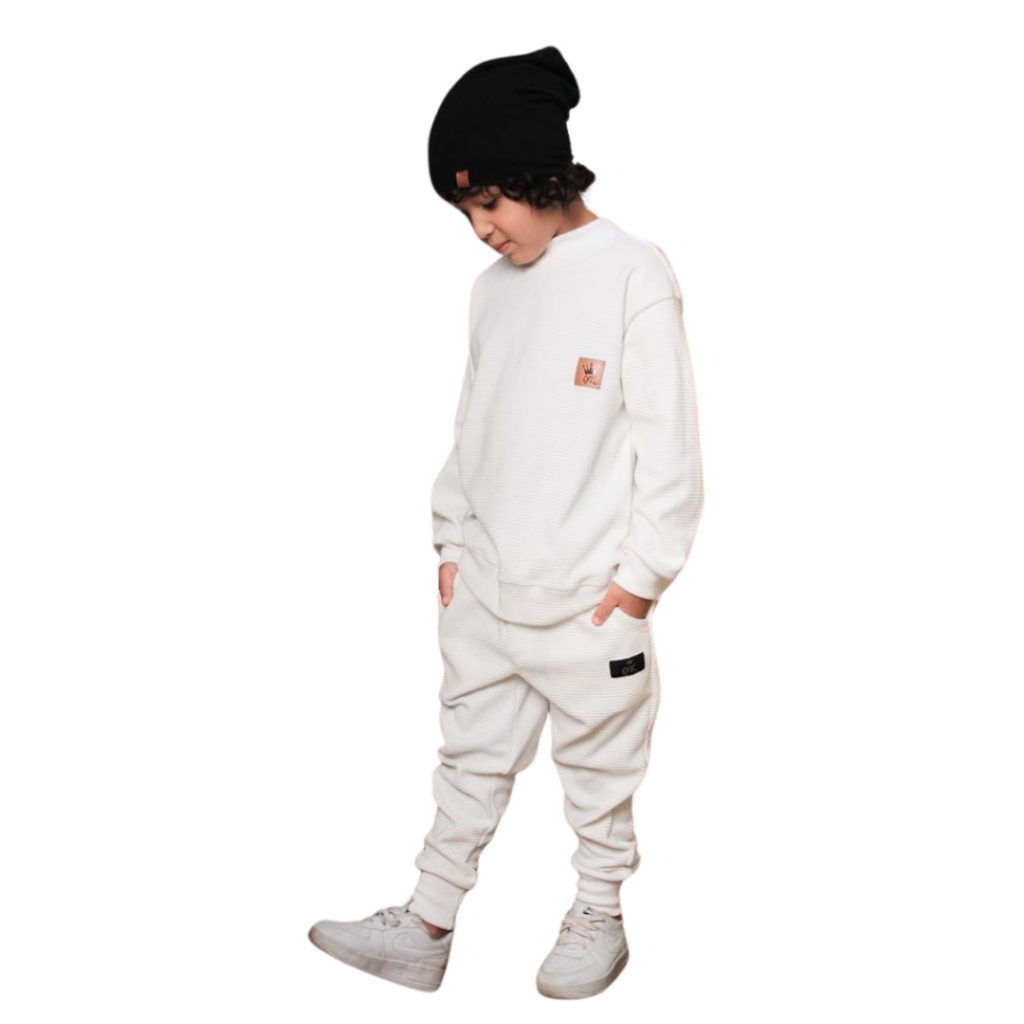 Conjunto Masculino Juvenil Inverno Roupa de Malha Infantil