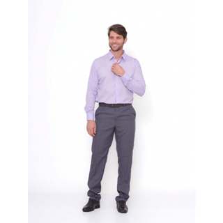 Calça Social Cinza Escuro Masculina em Oferta na Shopee