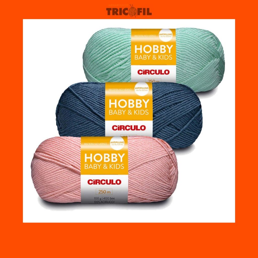 Lã Fio Hobby Baby Círculo - 100g Não Faz Bolinha | Crochê Tricô