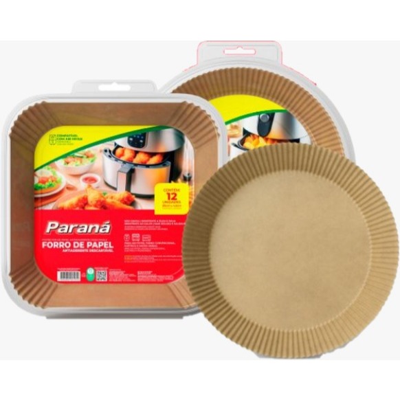 Papel para AirFryer Antiaderente Descartável Forro Fritadeira Paraná Multiuso