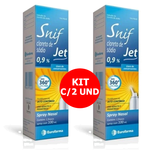 KIT C/2 SNIF JET 0,9% SPRAY NASAL 100ML em Oferta na Shopee