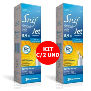 KIT C/2 SNIF JET 0,9% SPRAY NASAL 100ML em Oferta na Shopee