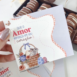 Postal de Agradecimento ao Cliente Páscoa - Cartão para encomendas em Oferta na Shopee
