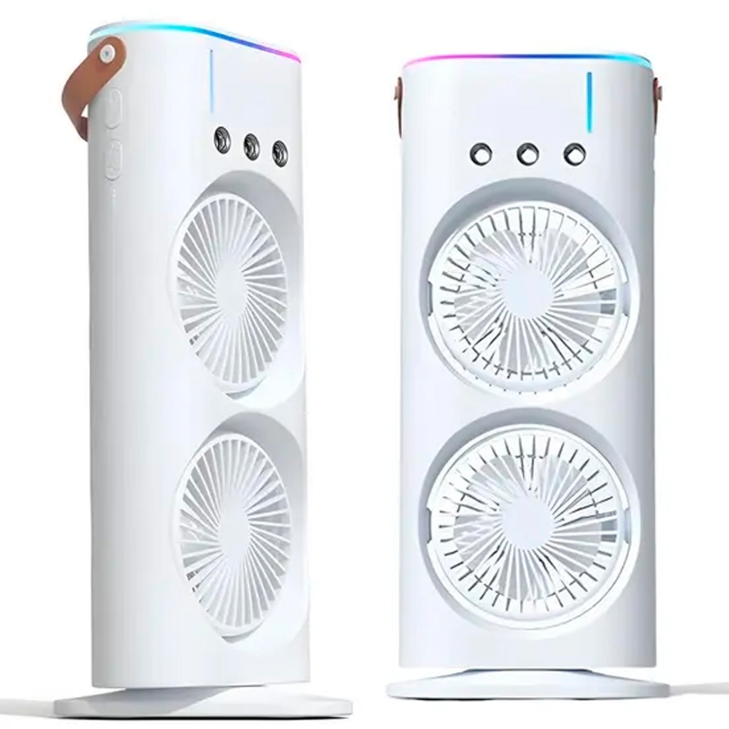 Refrigerador De Ar Mini Ventilador Umidificador Luz Led NOVEVE yy-789