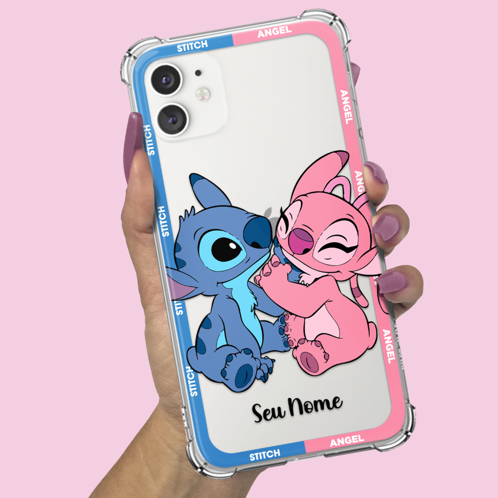 Capa Capinha para Samsung Galaxy S20 S21 S22 S23 S24 S25 FE PLUS ULTRA Anti-impacto Anti queda Personalizada Stitch 28