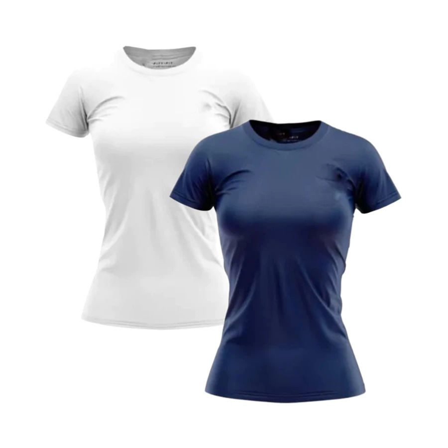 Kit 2 Camisetas Dry Fit Feminina - Casual - Treino - Academia - Esportes - Exercícios - Corrida