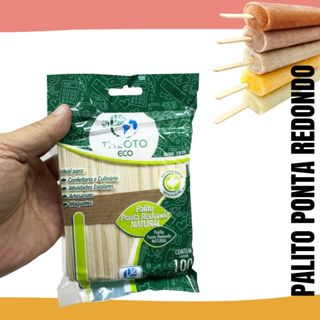 PALITO PARA SORVETES ARTESANATOS, PICOLES, MAQUETES PACOTE COM 100 UNIDADES FEITO EM MADEIRA em Oferta na Shopee