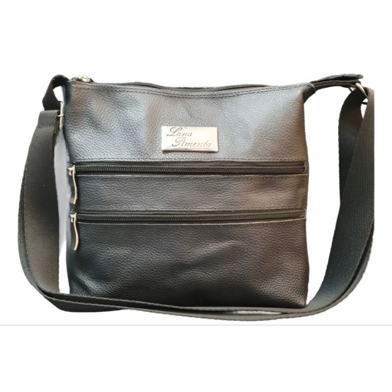 Bolsa Feminina Couro Legítimo Alça Transversal Ziper — R$ 79,20 em Shopee, 20% OFF