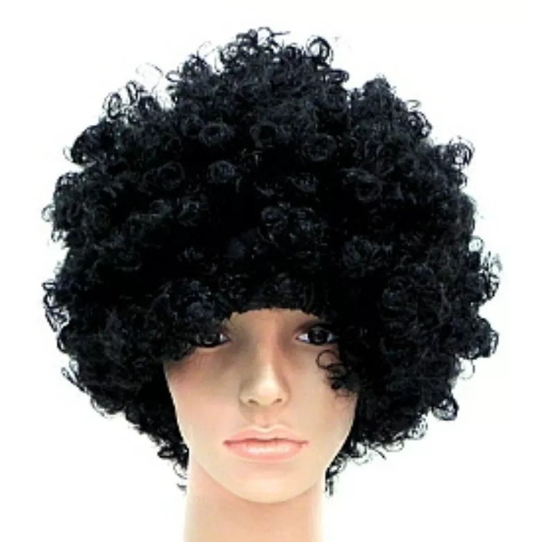 Peruca preta cacheado ondulado Black Power fantasia Carnaval P/ Festa Tematica cosplay