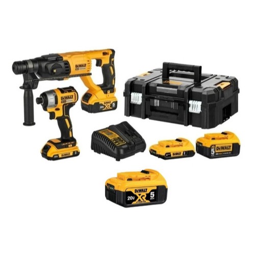 Combo Dewalt Martelete DCH133 + Parafusadeira DCF787 Com 3 Baterias 20V e Carregador Bivolt em Oferta na Shopee
