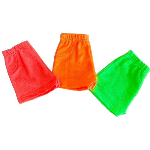 Shorts Menina Bermuda Moletinho Bolso Falso Infantil verão 1 ao 10