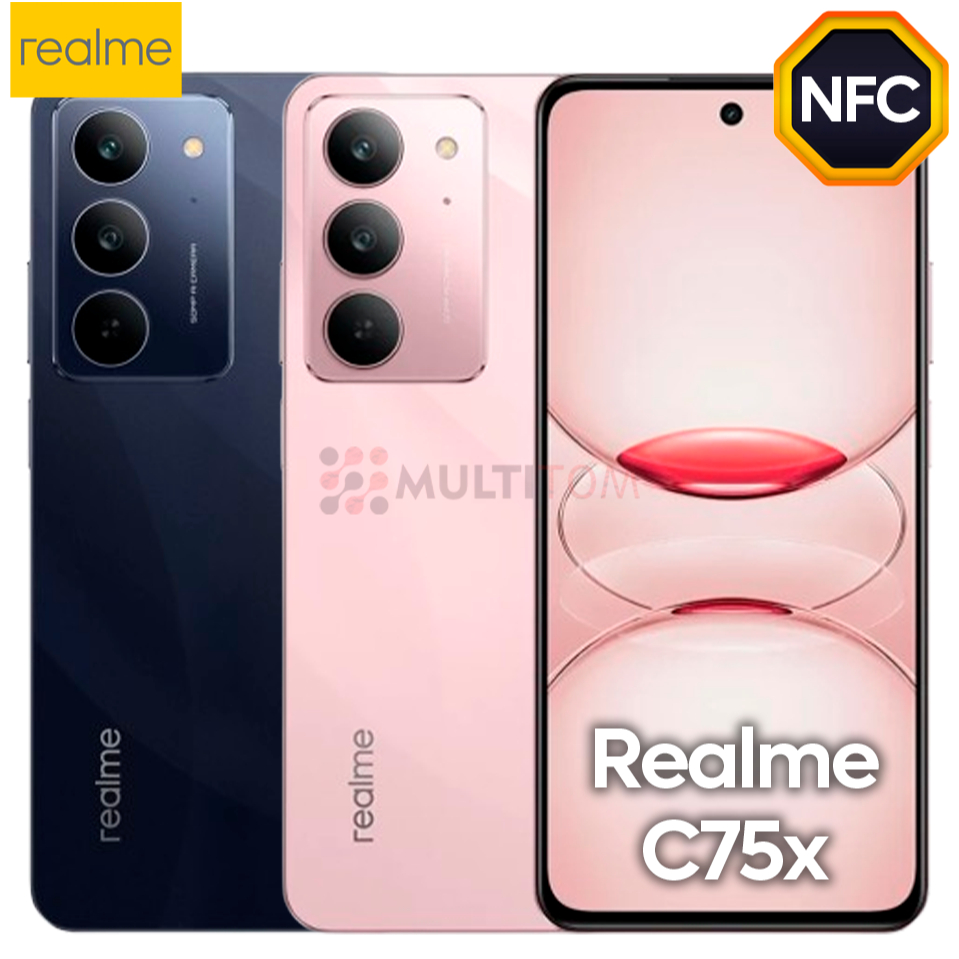 Celular Realme C75X NFC Tela LCD 6.67" Câmera Dual 50MP + Frontal 5MP 256GB 128GB 8GB 6GB Ram Anatel