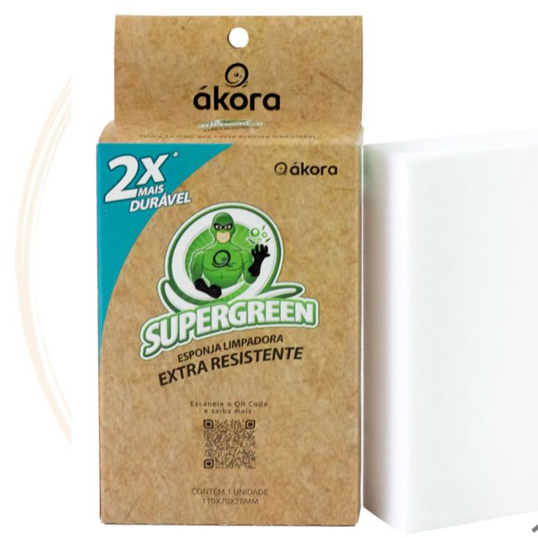 Supergreen Esponja Limpadora Extra Resistente Esponja Mágica Bucha Melamina Tira Mancha Esfregao