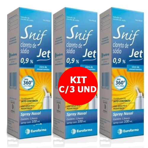 KIT C/3 SNIF JET 0,9% SPRAY NASAL 100ML