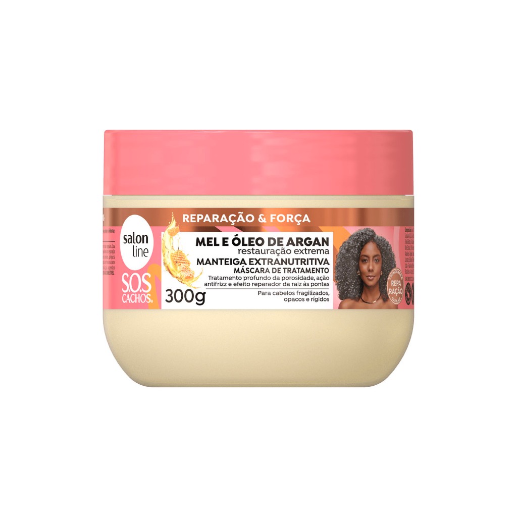 Máscara de Tratamento Manteiga Extranutritiva SOS Cachos Mel e Óleo de Argan 300g