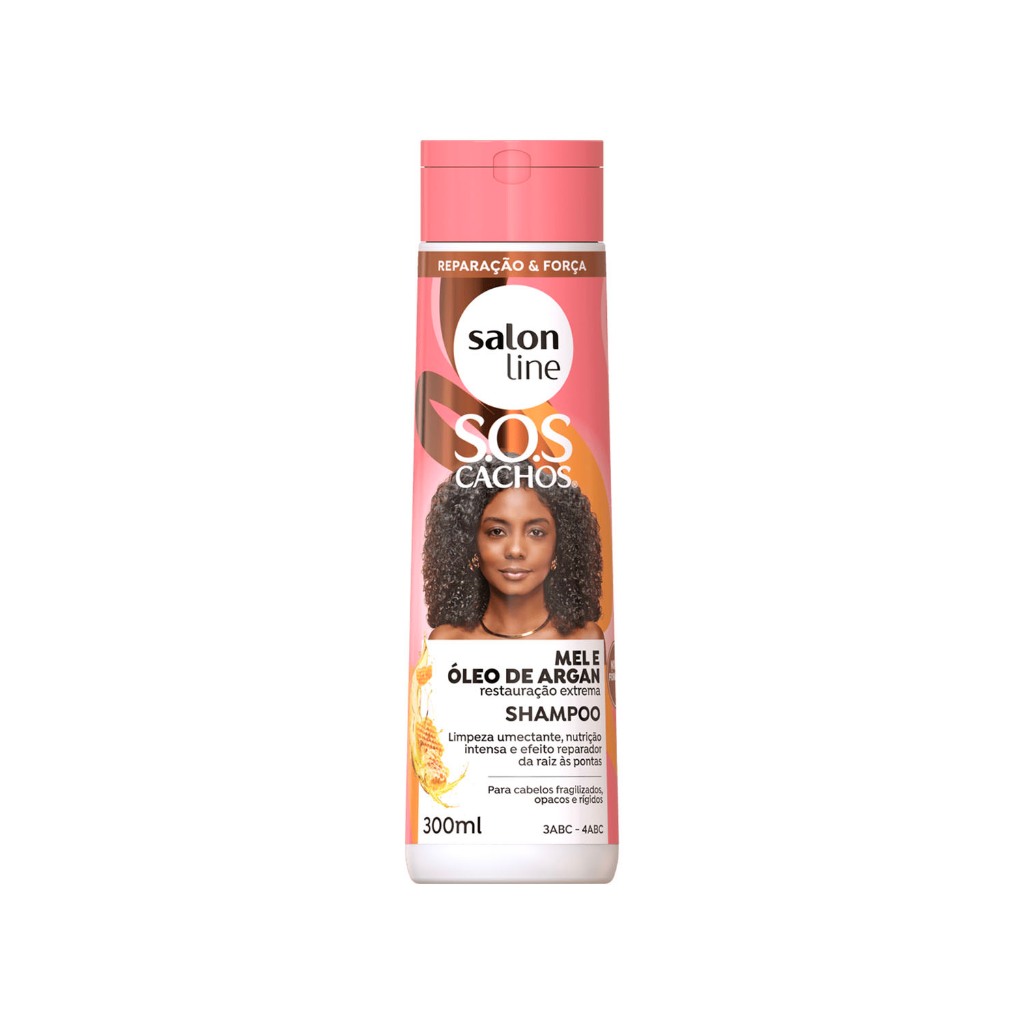 Shampoo SOS Cachos Mel Cachos Intensos Salon Line 300ml em Oferta na Shopee