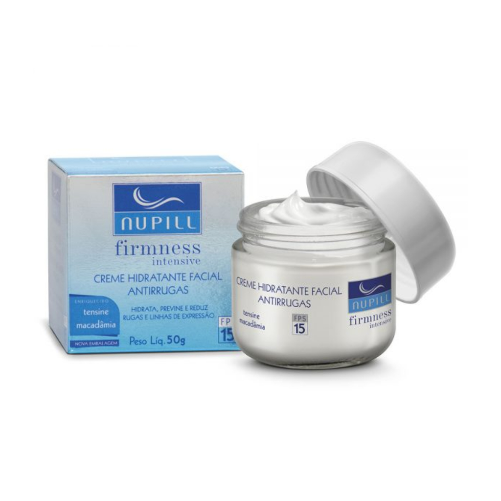 Creme Hidratante Facial Nupill Anti-Rugas FPS 15 50g – Hidratação e Proteção Diária - Beauty
