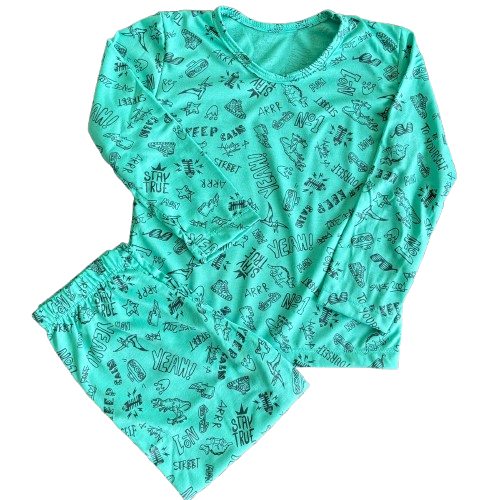 Kit sortido Pijama Infantil Menino Longo com 2 conjuntos 1 ao 10 em Oferta na Shopee