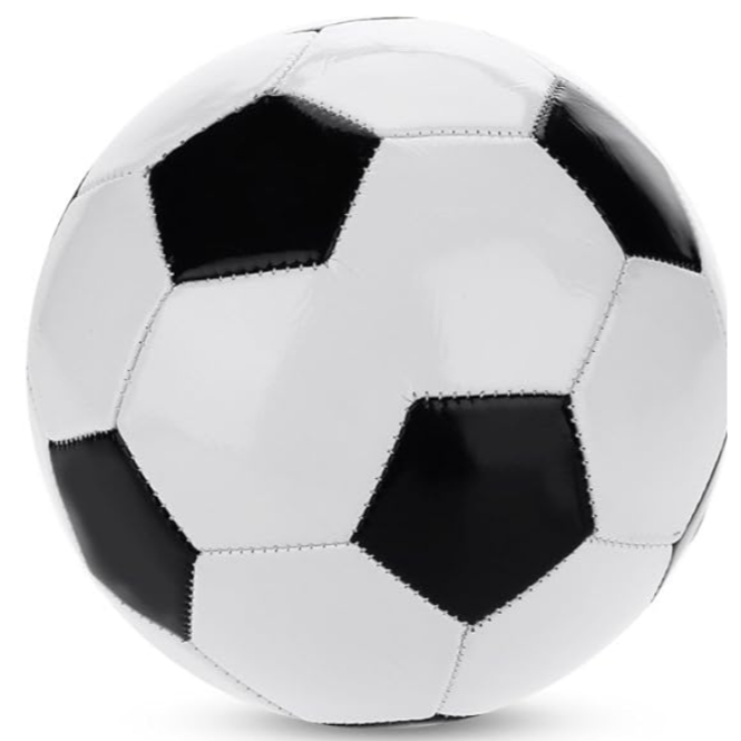 Bola de Futebol  Preto e Branco de Couro Nº 5