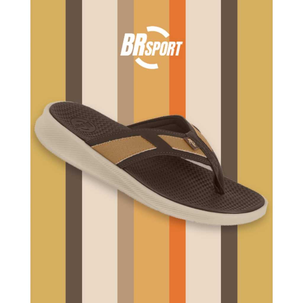 BR Sport 2290-105 Chinelo Masculino de dedo Sandália Ortopédico Anatômico Original Macio Leve