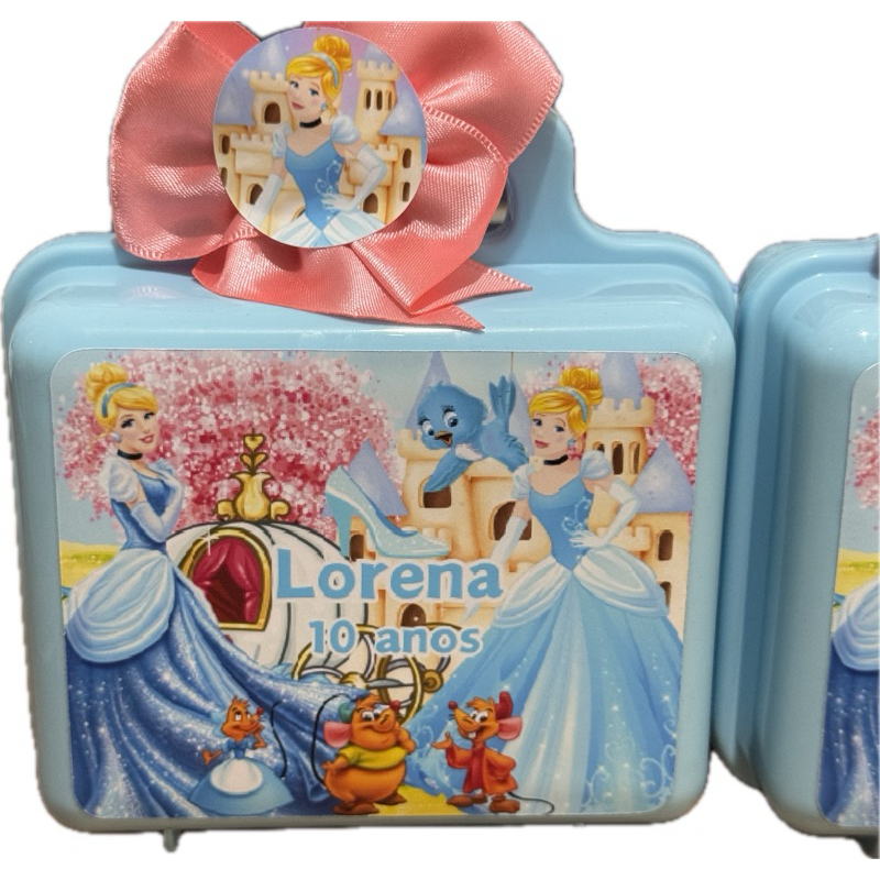 Lembrancinha Maletinha Cinderela princesa personalizados