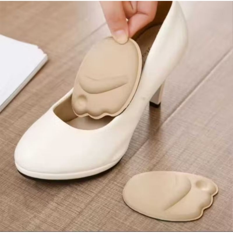 Um Pares de Palmilhas de Gel Silicone Com Adesivo Protetor para Antepé Almofada 8062