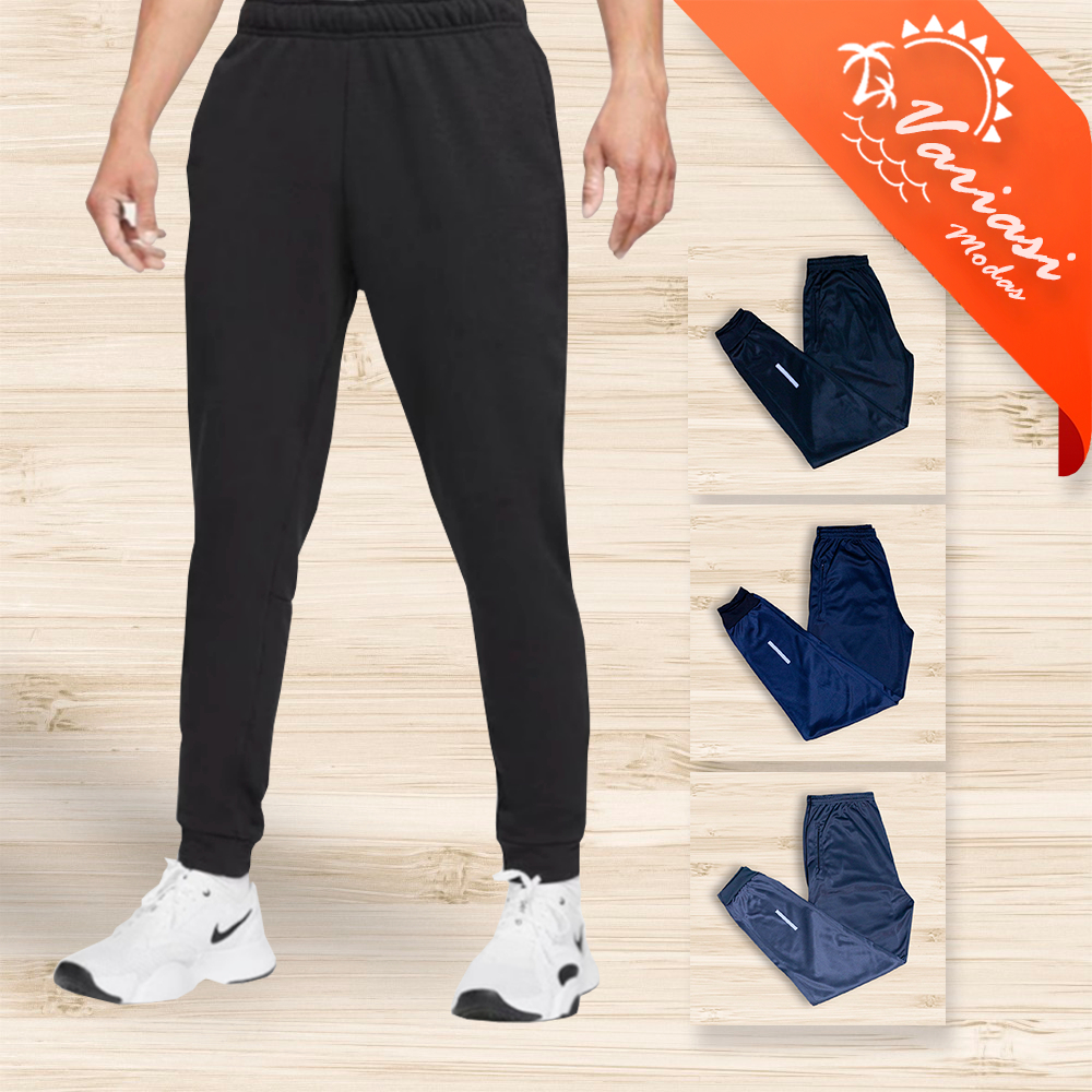 Kit 3 Calça Jogger Masculina Slim Unissex Refletivo Esportiva Para Academia e Corrida 25/26