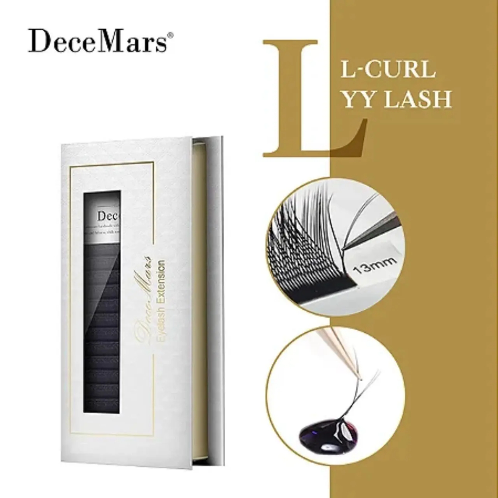 Cílios Decemars Y L-curl Efeito Delineado Volume Fox Eye Cor 0.07 L Mix 8-14mm em Oferta na Shopee