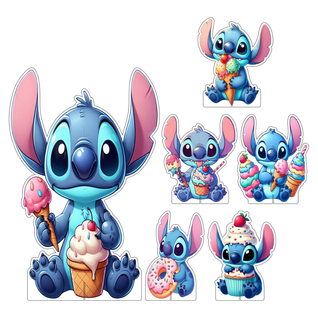 Mini Kit Display Festa Infantil Stitch Doces DK em Oferta na Shopee