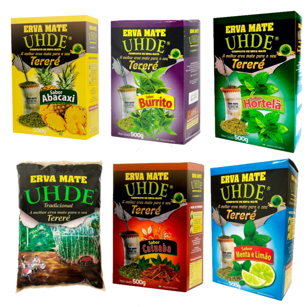 Ervas Mate Tereré 100% Natural 500g Uhde Todos Sabores kit 5 unidades em Oferta na Shopee