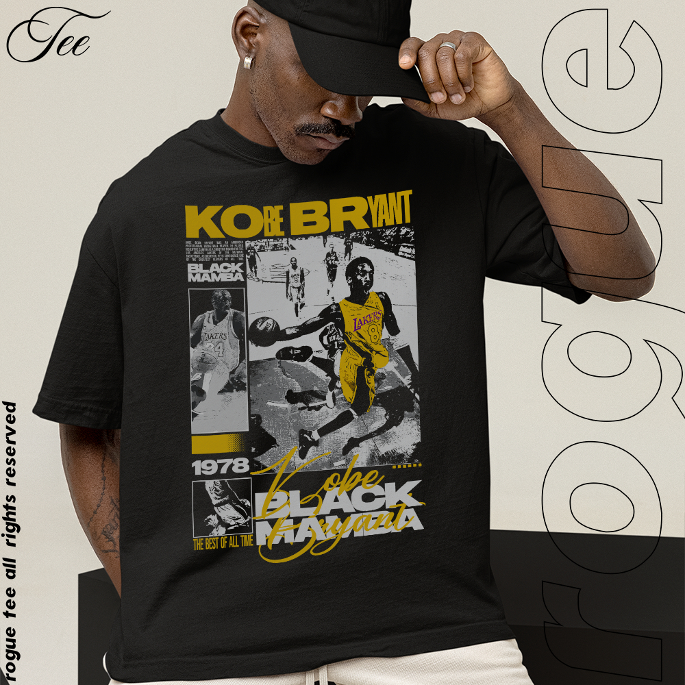 Camiseta Basica e OVERSIZED Kobe Bryant Black MAMBA 1978 The Best Of All Time Tee