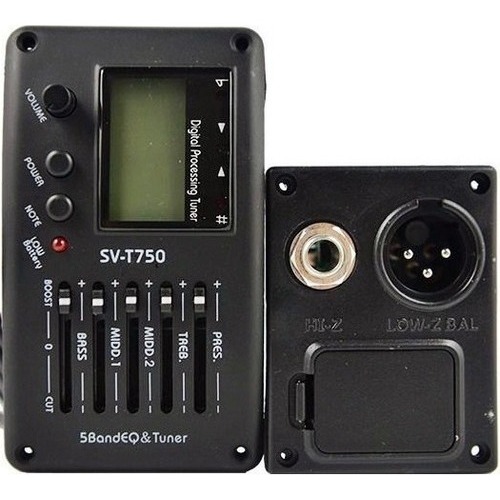 Captador Eq Violao Sv T750 Afinador Digital Giannini Phoenix
