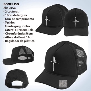 Boné Fé Aba Curva Trucker Snapback Masculino Feminino Você Escolhe a Cor em Oferta na Shopee