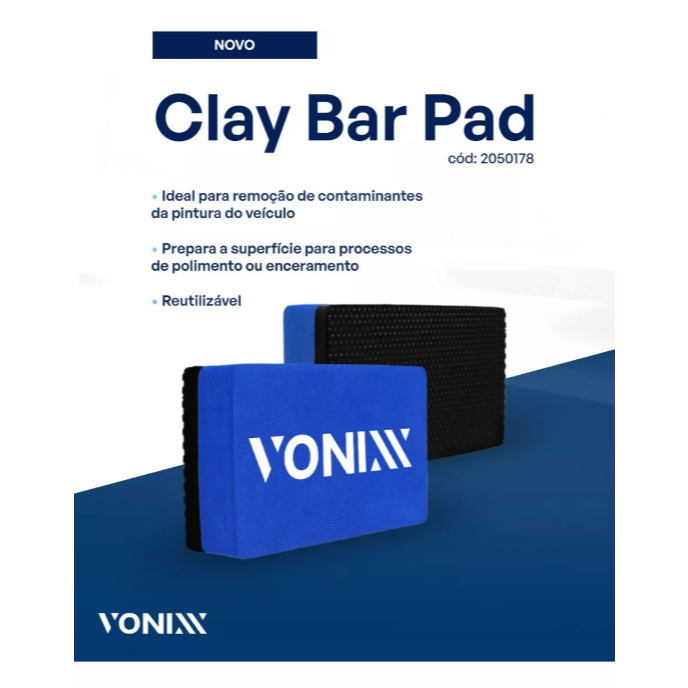 CLAY BAR PAD TACO VONIXX DESCONTAMINANTE MAGIC CLAY BAR