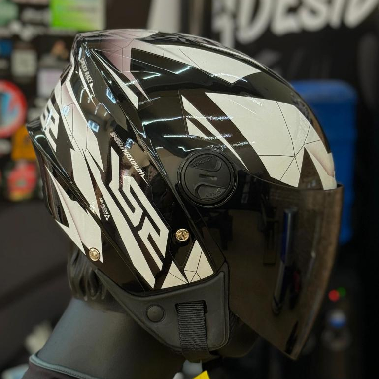 Capacete New Liberty 3 Personalizado LS2 DRAZE - BRANCO em Oferta na Shopee