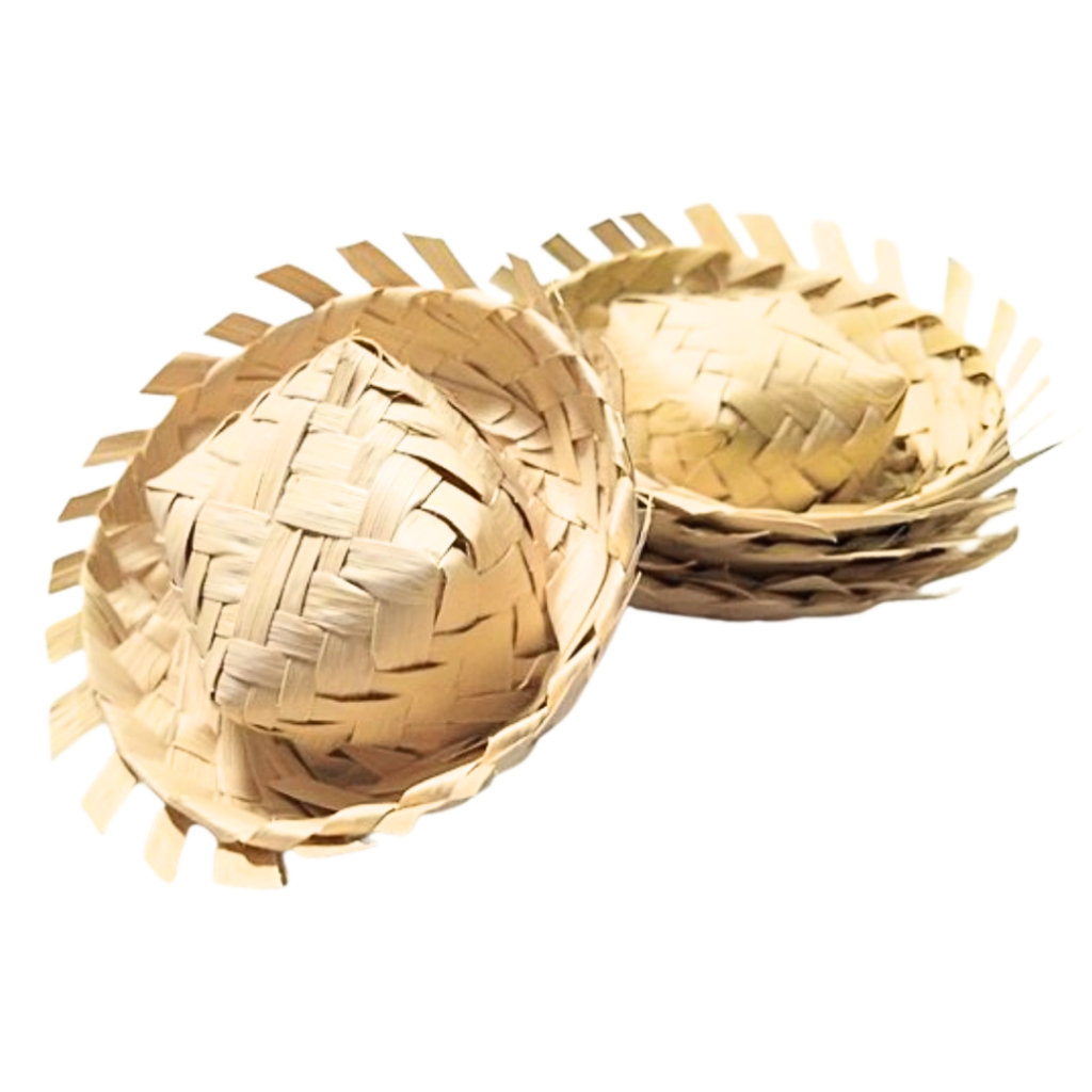 Kit 40 Mini Chapéu de Palha Caipira para Decorar Festa Junina Chapeuzinho Fazendinha Rf001