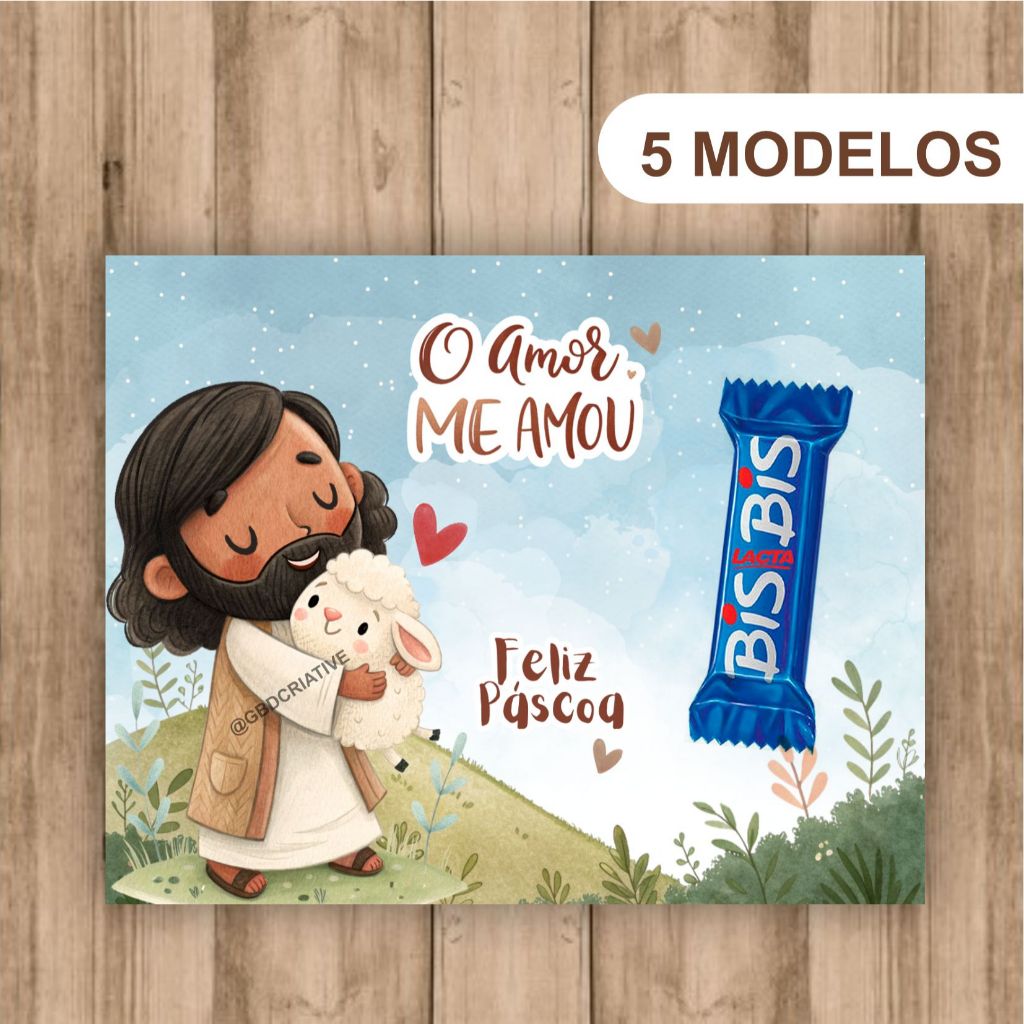 CARTÃO DE PÁSCOA PARA DOCES - 20und em Oferta na Shopee