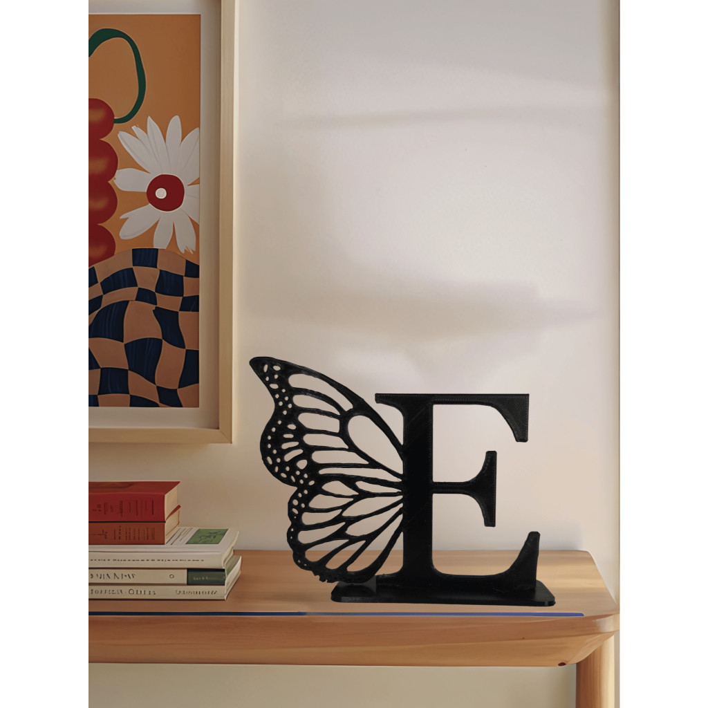 Decoração Quarto Enfeite Casa Personalizado Letra Borboleta Impressão 3d Presente