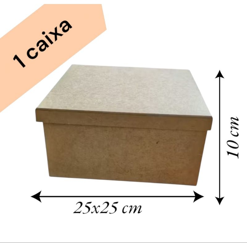 1 caixa 25x25x10 caixa presente em Oferta na Shopee