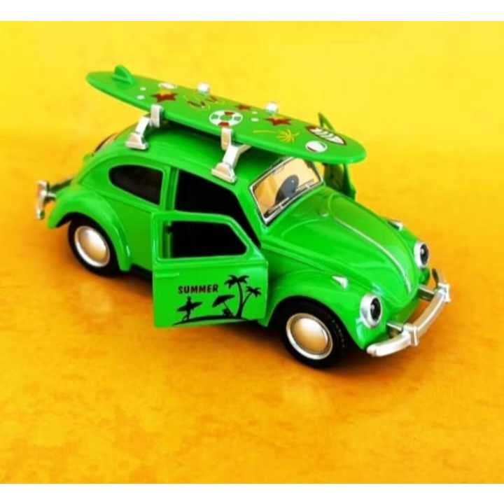 Miniatura Fusca Summer Com Prancha 1:40 Diecast Colecionável