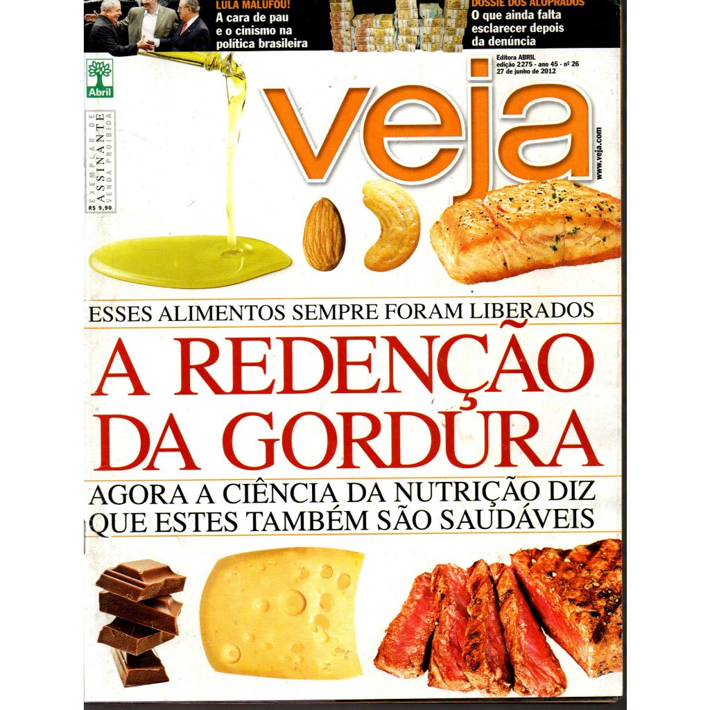 Revista Veja, A Redenção Da Gordura, Edição 2275, Ano 45, N 26, 27 De Junho De 2012