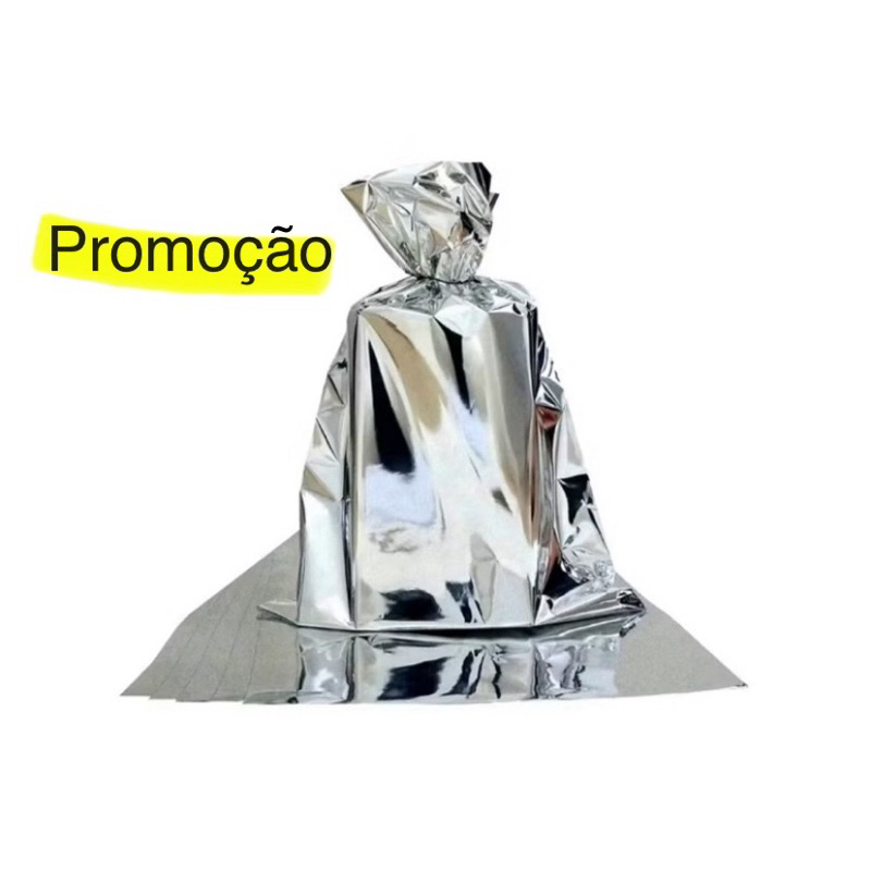 embalagem para presente -70 folhas 42x50 prata em Oferta na Shopee
