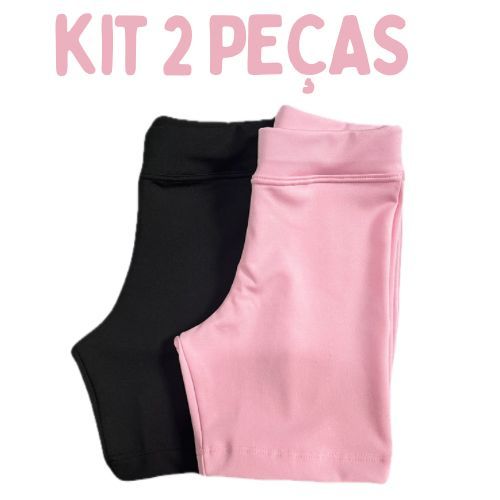 Kit 2 Peças de Shortinho Para Ballet e Jazz Infantil