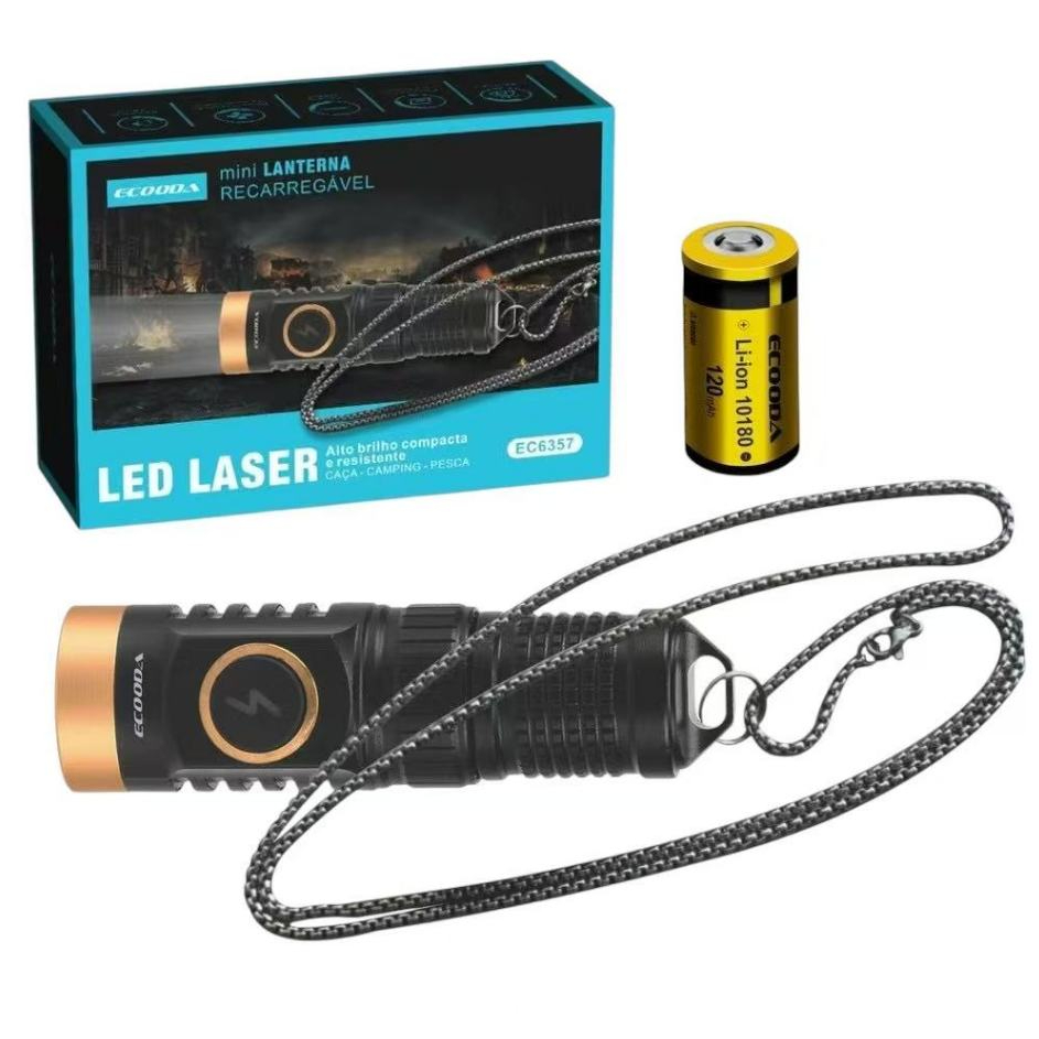 Micro Lanterna Led XPG Com Alça De Pescoço à prova d'água Carregamento Rapido e Seguro