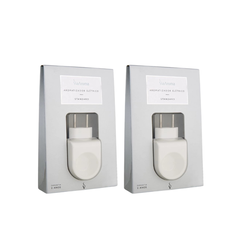 Kit 2 Unidades de Difusor Elétrico Aromatizador de Ambiente Via Aroma